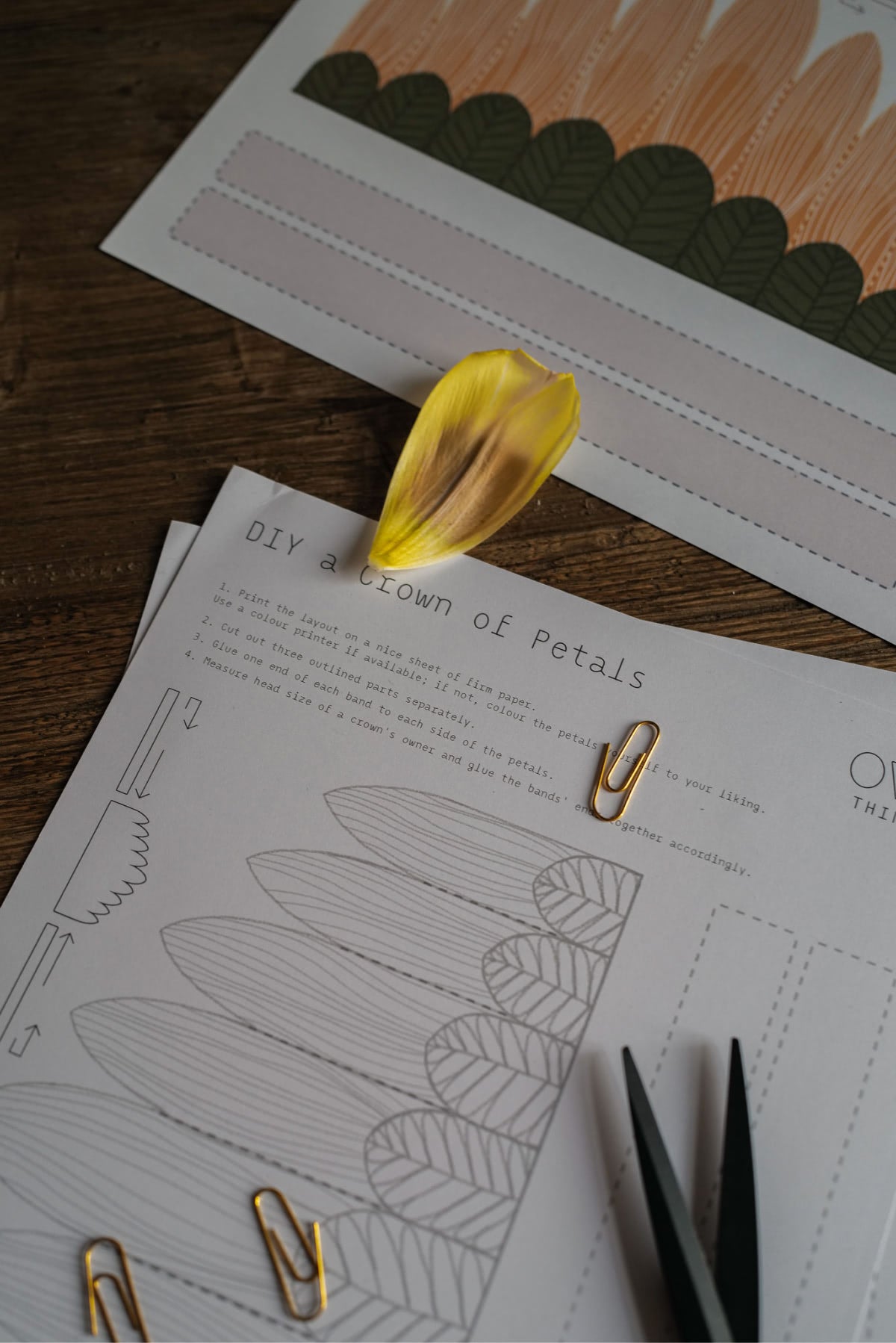 Free download DIY Petal Crown