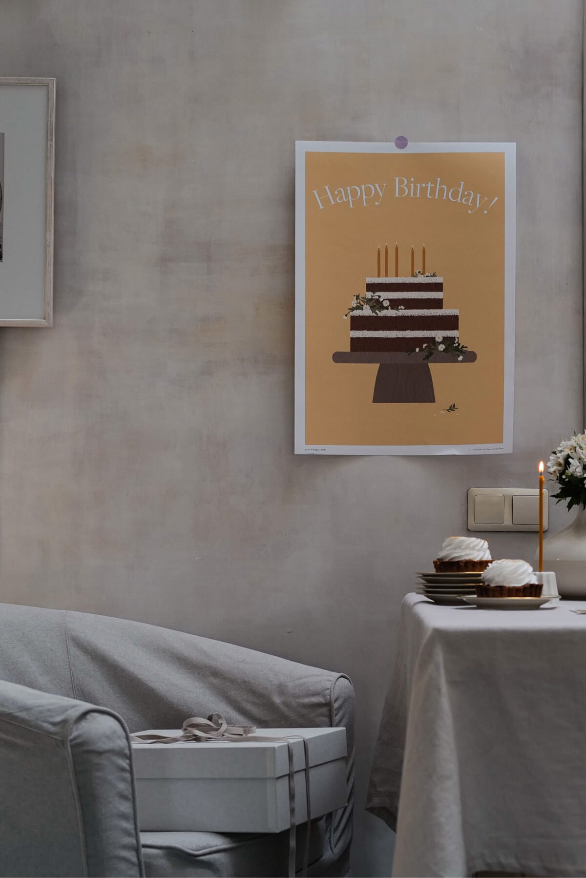 Happy Birthday Cake Poster