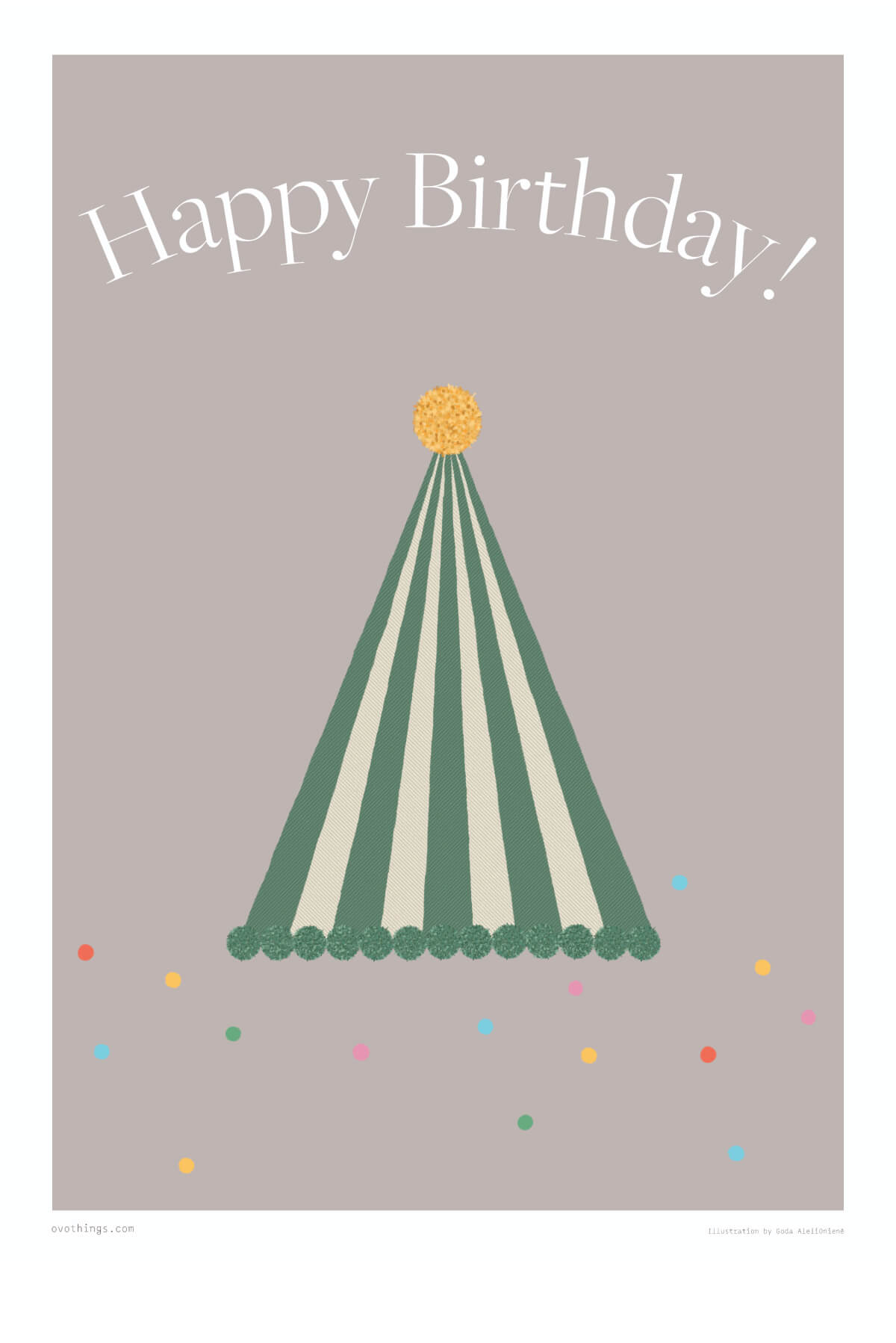 Happy Birthday Hat Poster