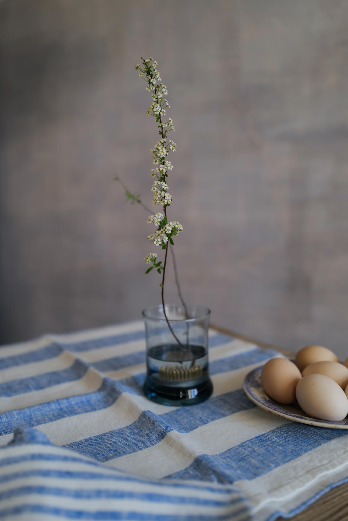 Table Linen Blue Big Stripes