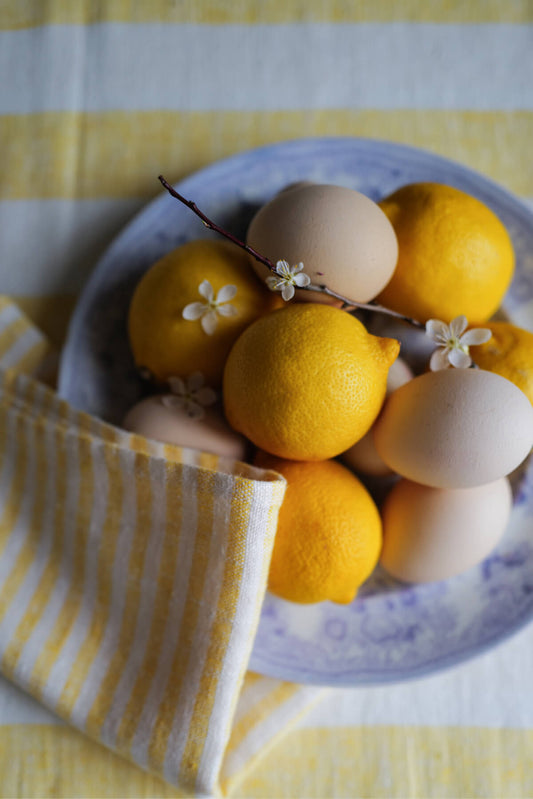 Table Linen Yellow Big Stripes