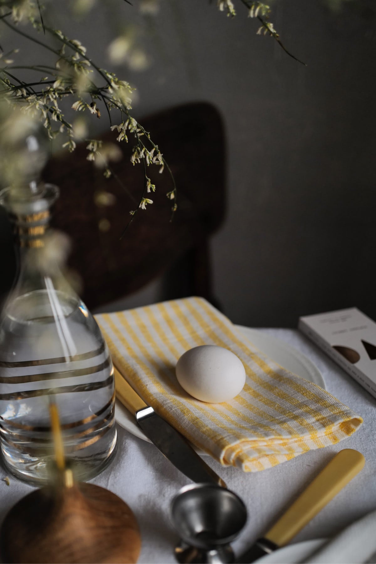 Linen Napkin Yellow Small Stripes