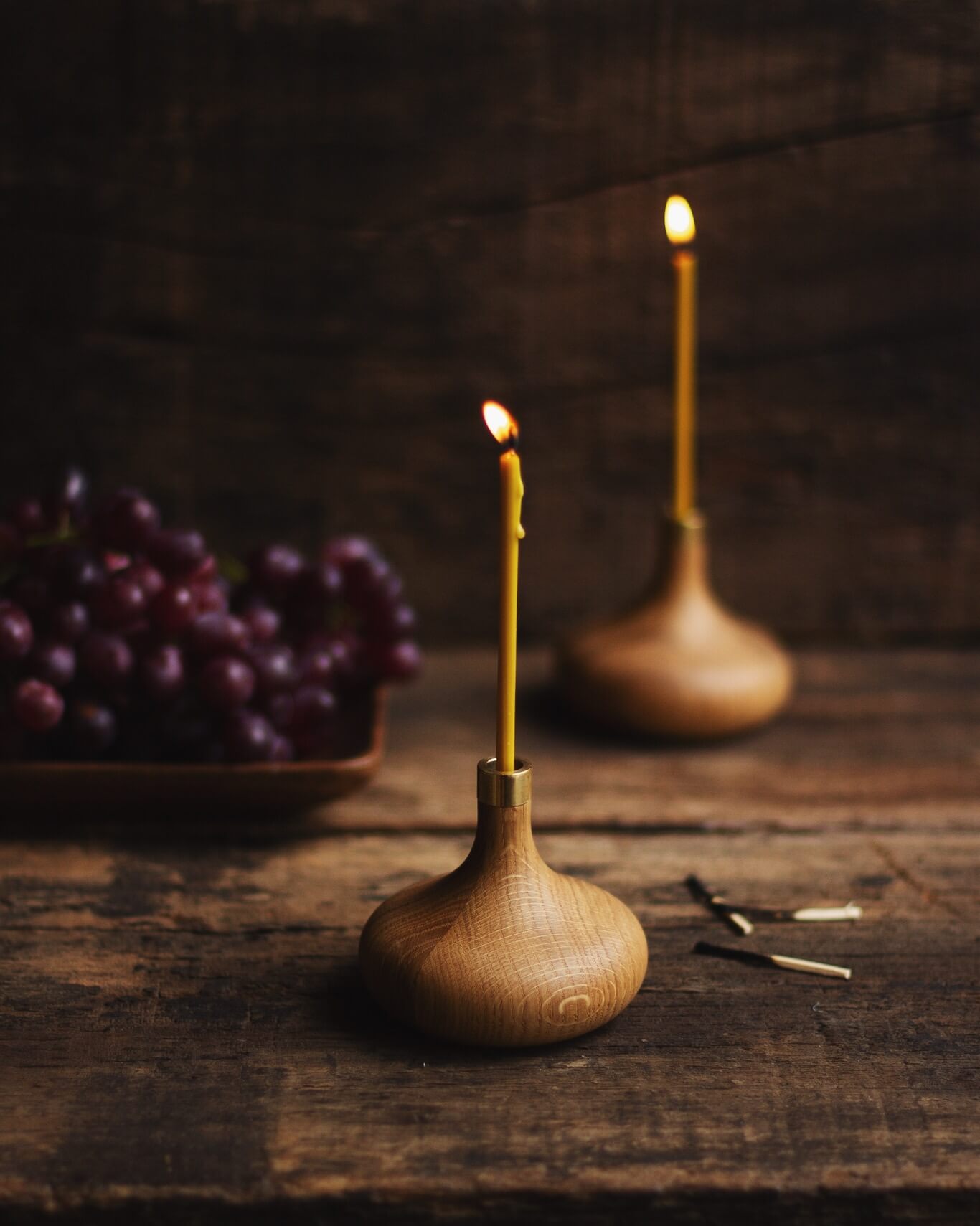 Oak Candle Holder