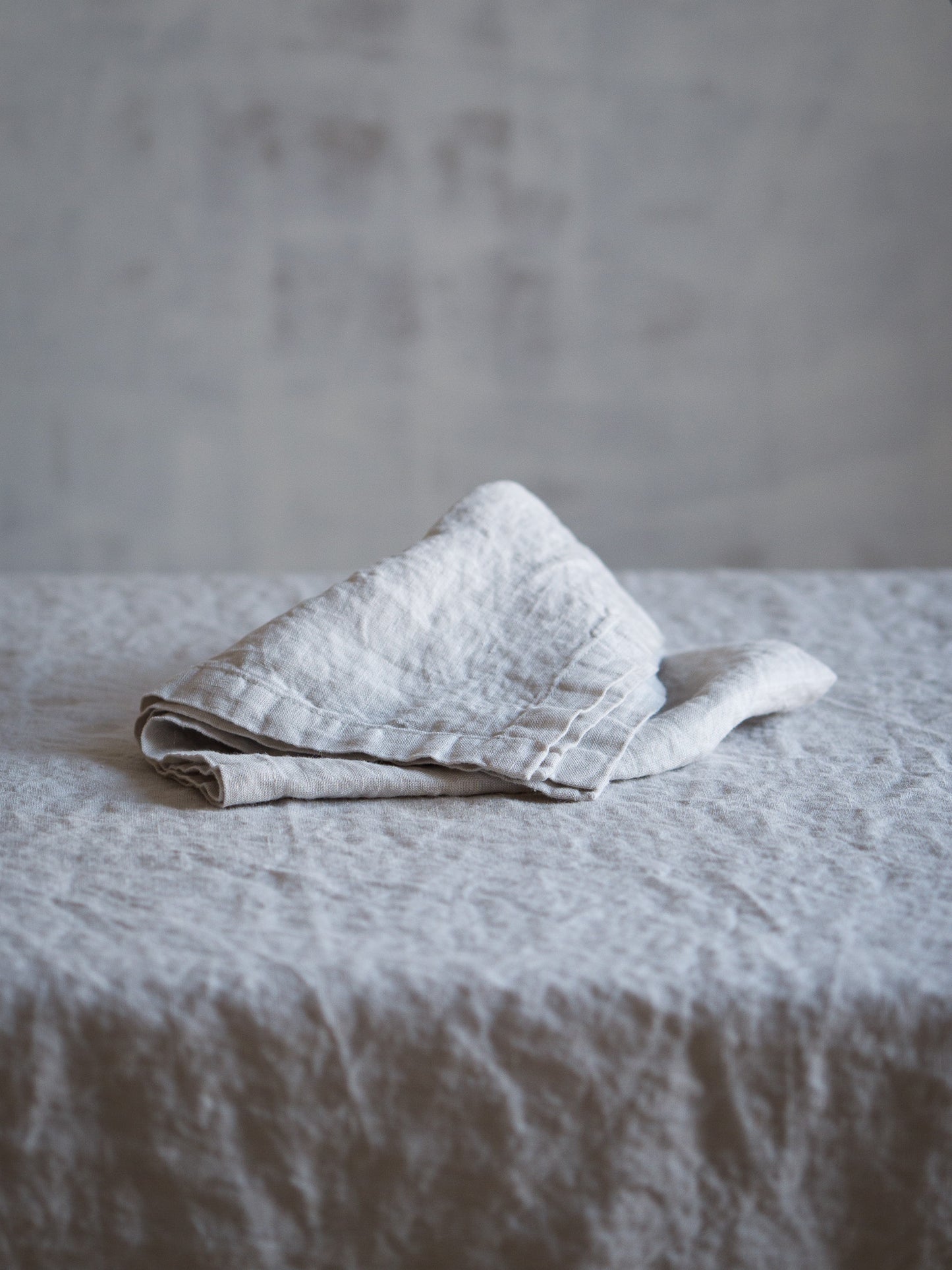 Stone Washed Silver Linen Napkin