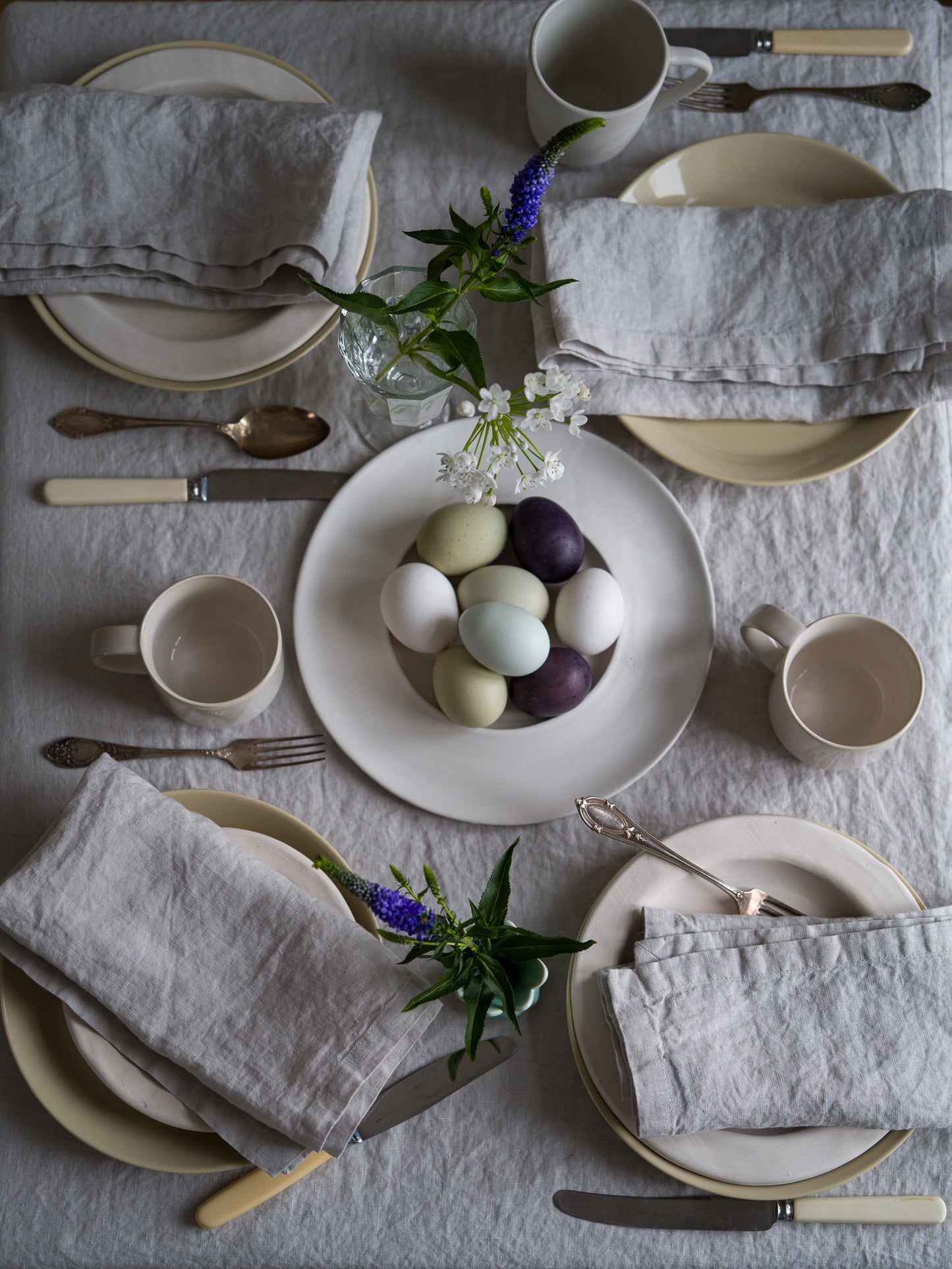 Stone Washed Silver Linen Napkin