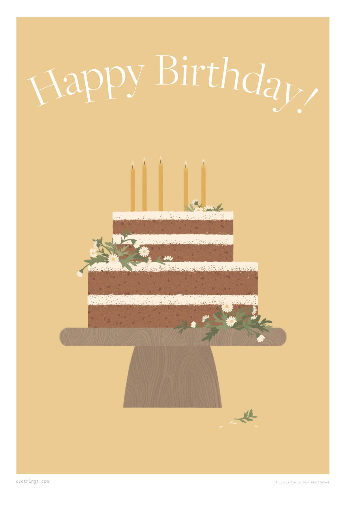 Happy Birthday Cake Poster