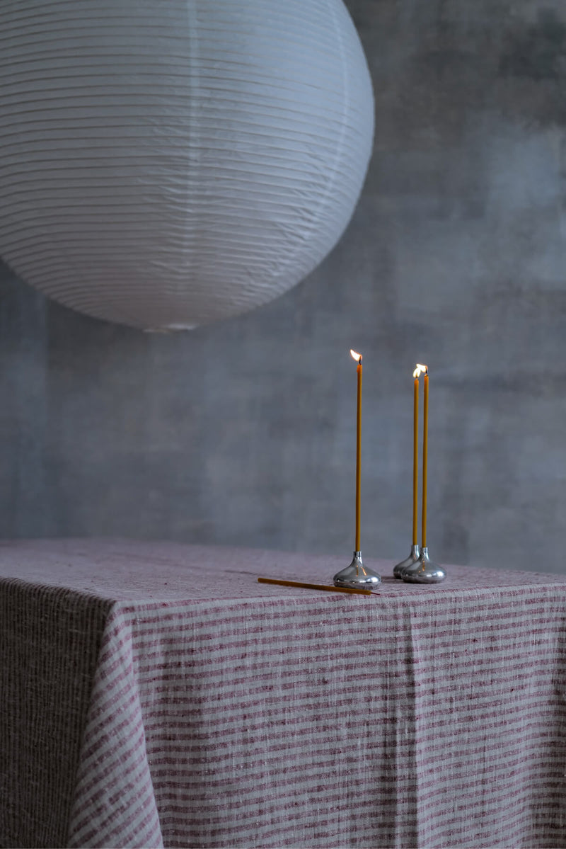 Linen Tablecloth Brittany Cherry Natural