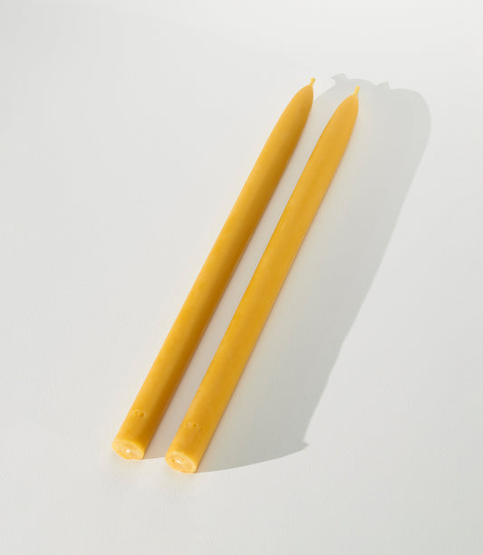 Classic Beeswax Tapers Long