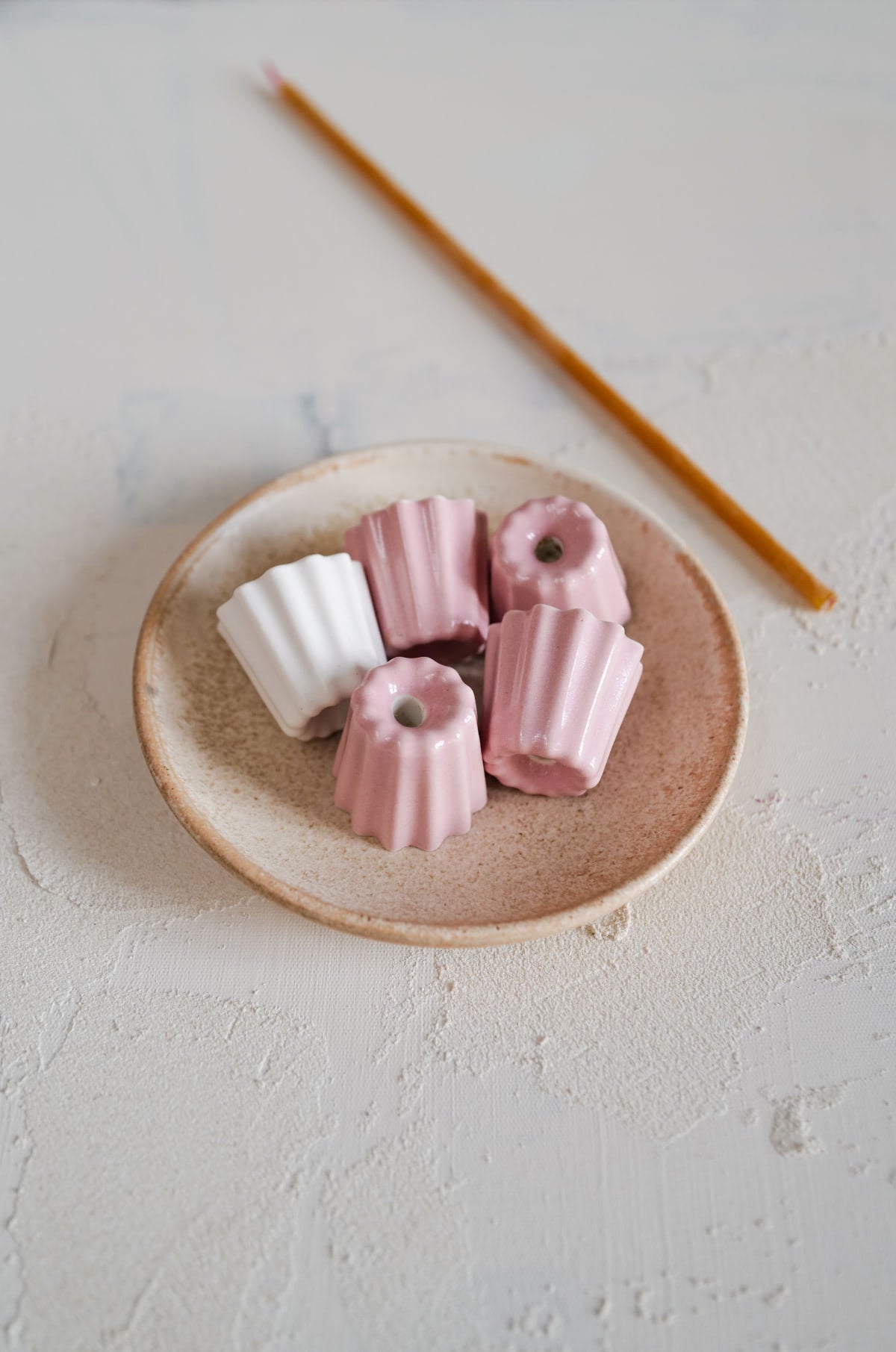 Mini Pink Porcelain Candle Holder